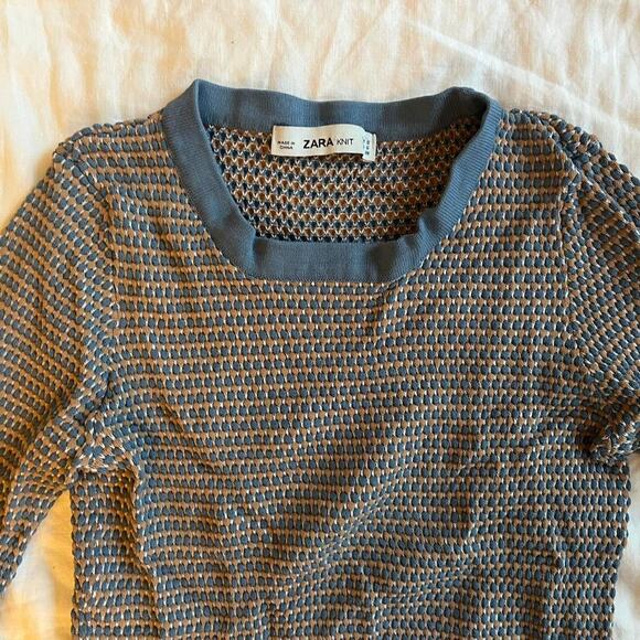 Blue zara knit sweater - Picture 3 of 3